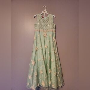 BIBA Elegant Mint Green Kids Dress SIZE 10